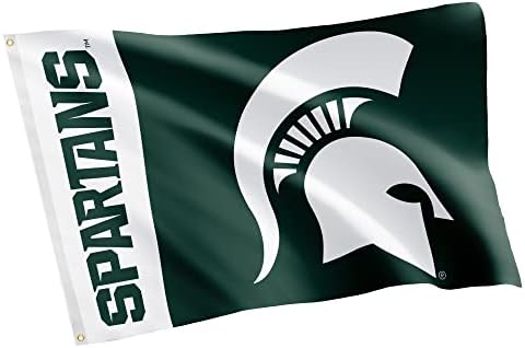 Desert Cactus Michigan State University Flag Spartans MSU Flag Banners 100% Polyester Indoor Outdoor 3x5 feet Flags (Team Name)