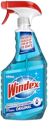 Windex Glass and Window Cleaner Spray Bottle, New Packaging Designed to Prevent Leakage and Breaking, Original Blue, 23 fl oz