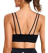 RUNNING GIRL Sports Bras for Women,Square Neck Sports Bra High Support Padded Sports Bra with wit...