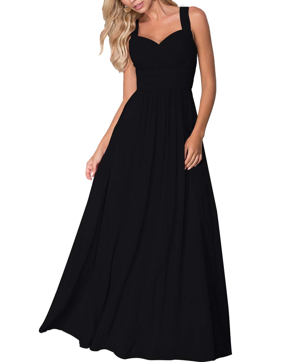 Halter black cocktail dress