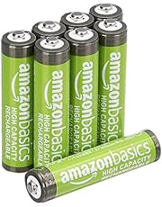 Amazon Basics - NiMh Piles Rechargeables AAA Haute capacité, 850 mAh, pré-chargées, Lot de 8