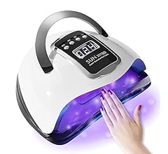 Lámpara de Uñas, UV/LED Secador de Uñas de 280W, 66 luces Fototerapia de Uñas Máquina con 4 Ajustes de Temporizador y Panta…