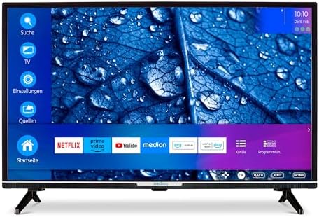 MEDION P13207 (MD 30018) 80 cm (32 Zoll) Full HD Fernseher (Smart-TV, HDR, Netflix, Prime Video, PVR, Bluetooth, Triple Tuner Receiver)