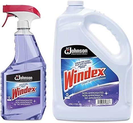 Windex Non-Ammoniated Multi-Surface Cleaner, 32oz Bottle + 1 Gallon Refill