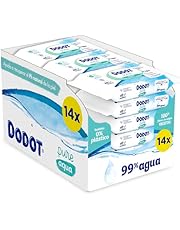 Dodot Toallitas Pure Aqua Para Bebé, 0% plástico 14 Paquetes De 48 Unidades = 672 Toallitas, Elaboradas Con 99% De Agua Para Una Limpieza Delicada