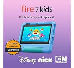 Amazon Fire 7 Kids tablet, ages 3-7. Top-selling 7" kids tablet on Amazon - 2022. 6-months of ad-free content with parental…