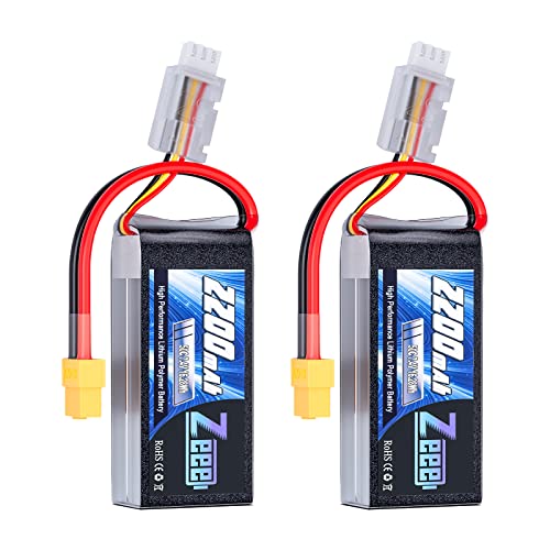 Zeee 2S Lipo Batterij 50C 2200mAh 7.4V Korte Batterij met XT60 Plug voor 1/16 Slash RC Auto RC Truck RC Helikopter Vliegtuig 