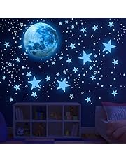 498Pcs Estrellas Fluorescentes para Techo Pegatinas Pared Niños Luminoso Pegatinas de Pared Luna Estrellas Puntos Pegatinas Infantiles Fluorescente Decoracion Pared Niños Habitación Sala Dormitorio