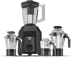 Havells Hexo Plus 1100 watts 4 Jar Mixer Grinder I 2.5 Kg Double Ball Bearing Copper Motor I 22000 RPM I 100 Minutes Run...