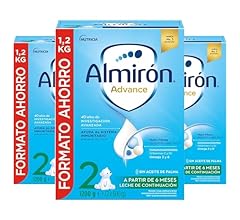 Almirón Advance 2, Leche de Continuación en Polvo para Bebé desde 6 Meses, Pack de 3x1,2kg