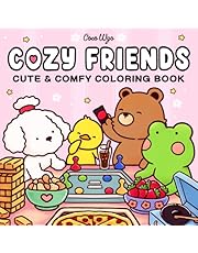 Cozy Friends: Coloring Book for Adults and Teens Featuring Super Cute Animal Characters with Easy and Simple Designs for Relaxation