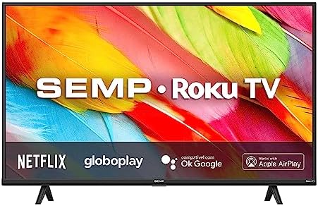 Smart TV LED 43" FULL HD Semp R6500 - Roku, Alexa, Wifi