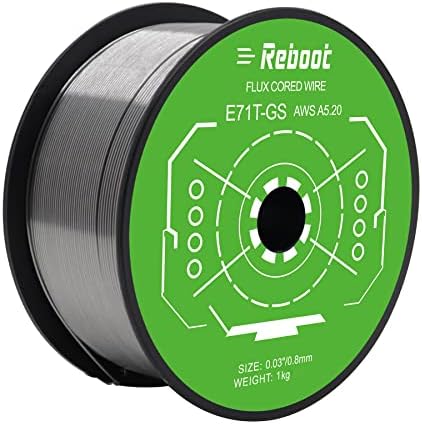 Reboot Flux cored Wire 0.8MM Welding Wire 1KG E71T-GS Without Gas Welding FCAW for MIG Welder Self Shielded Gasless Welding Wire Stainless Steel Welding MIG Welding Wire Spool Roll