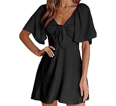 Dokotoo Womens Elegant Mini Bow Tie Dress