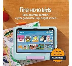 Amazon Fire HD 10 Kids tablet (newest model) ages 3-7 | Bright 10.1" HD screen with ad-free content and parental controls i…