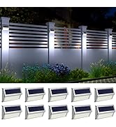 ROSHWEY Solar Outdoor Lights, 10 Pack Solar Fence Lights with 30LED Waterproof Backyard Lighting ...