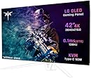 KTC 42 Inch 4K OLED Gaming Monitor, 3840x2160 UHD White Monitor, 138Hz, 0.1ms(GTG), DP1.4, HDMI2.1, USB3.0, 90W USB Type-C Reverse Charging, 2 * 8W Built-in Speakers, HDR, VESA, G42P5