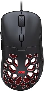 Mouse Gamer AOC GM510 ULTRALEVE 58g 16.000 DPI Pixart 3389 RGB 6 botões Macro Manager