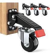 SPACEKEEPER Workbench Casters kit 720 Lbs Retractable Casters Heavy Duty Bench Caster Wheels Side...