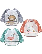 Awinker Babero Manga Larga Impermeable Niños Niñas 6-36 Meses