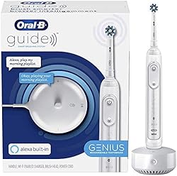 Oral-B Electric Toothbrush, Alexa Built-In, Amazon Dash Replenishment Enabled, White, Smart Brushing System