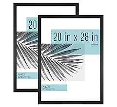 MCS Studio Gallery 20x28 Poster Frame Natural Woodgrain, Vertical & Horizontal Wall Hanging Large Picture Frame for Photos,…