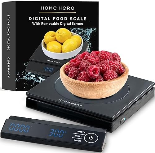 Digital Food Scale, Digital Kitchen Scale - Scale for Food Ounces and Grams, Food Scales Digital Weight Grams and Oz, Kitchen Scales Digital Weight, Digital Scale Kitchen, Food Weight Scale (Black)