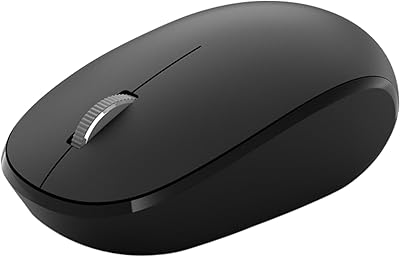 Microsoft Bluetooth Mouse - Black. Comfortable design, Right/Left Hand Use, 4-Way Scroll Wheel, Wireless Bluetooth Mouse for PC/Laptop/Desktop, works with for Mac/Windows Computers