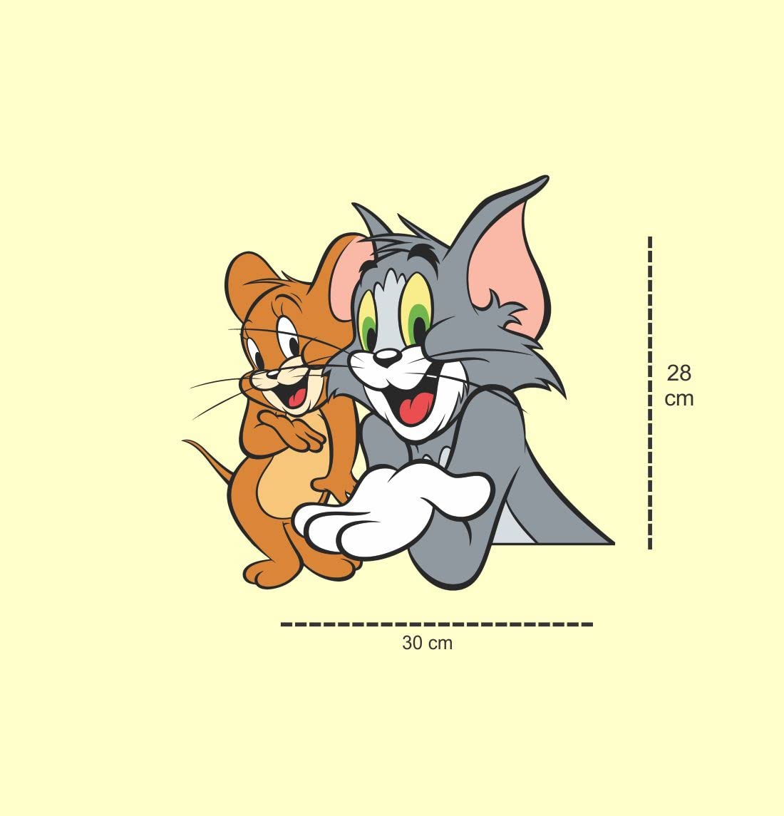 Tom and Jerry Cartoon Wall Sticker |for Kid's Room, Bedroom ...