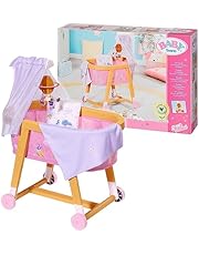 BABY born Good Night - Cuna para muñecas de 43 cm, Promueve la empatía y las habilidades sociales, Edad a partir de 3 años, Incluye ropa de cama, carrusel y dosel