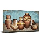 RyounoArt Ancient Pottery Canvas Wall Art African Style Painting Picture Retro Vintage Vase Print...