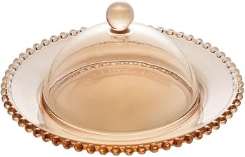 Image of Queijeira de Cristal Pearl Âmbar 20cm x 9cm - Wolff