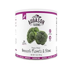 Augason Farms Freeze Dried Broccoli Florets & Stems Can, Emergency Food Supply, Everyday Meals, 34 Servings