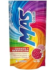 MAS Color; Colores Intensos, Detergente Líquido para cuidar el color de la ropa, 830 ml (11 Cargas)