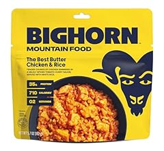 BIGHORN Mountain Food The Best Butter Chicken and Rice - premium freeze dried meals for backpacking food - dehydrated campi…