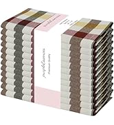 PurpleEssences Buffalo Plaid Cloth Napkins - Mitered Corners - Fall Thanksgiving Pastel Gingham C...