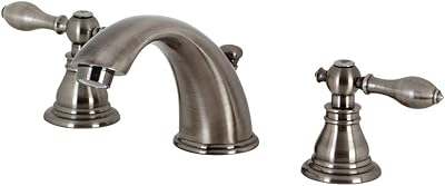 Kingston Brass KB963ACL American Classic Widespread Bathroom Faucet, Black Stainless