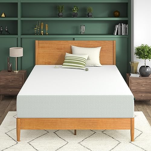 ZINUS 12 Inch Green Tea Memory Foam Mattress, Queen, Fiberglass Free, Patented Custom Contour Support, Sturdy Base Foam, CertiPUR-US Certified, Mattress in A Box, White