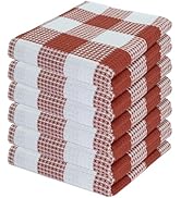 PurpleEssences 100% Cotton Waffle Weave Check Plaid Kitchen Towels, Super Soft and Absorbent Dish...