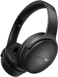 Bose QuietComfort Wireless Noise Cancelling Headphones, Bluetooth Over Ear Headphones with Up to 24 Hours of Battery Life, Black