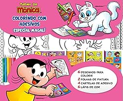 Turma Da Mônica Colorindo com Adesivos Especial - Magali