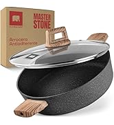 Ultrachef Arrocera Antiadherente Master Stone Tapadera de Vidrio Templado|Revestimiento de Piedra...