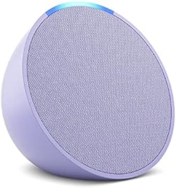 Amazon Echo Pop | Alexa fits in anywhere: bedroom, living room, bathroom, office, and small spaces | Lavender 