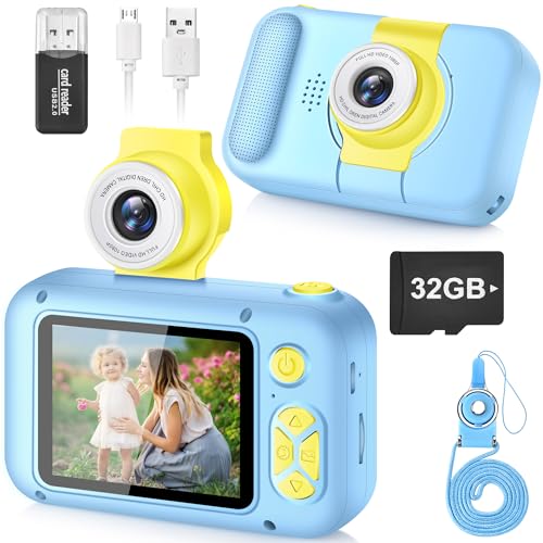 Kindercamera, ARNSSIEN Digitale camera voor kinderen,cadeau voor meisje jongen 3,4,5,6,7,8,9,10 jaar oud, kerst/verjaardagsca