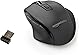 Amazon Basics Ergonomic 2.4 GHz Wireless Optical Mouse, DPI adjustable, Compatible with PC, Mac, Laptop - Black