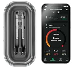 CHEF iQ Sense Smart Wireless Meat Thermometer with 2 Ultra-Thin Probes, Unlimited Range Bluetooth Meat Thermometer, Digital…