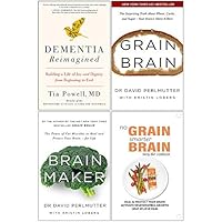 Dementia Reimagined [Hardcover], Grain Brain, Brain Maker, No Grain Smarter Brain Body Diet Cookbook 4 Books Collection Set 9123854103 Book Cover