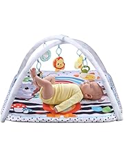 Manta de Juegos Bebe, Juguetes para bebés de 0 a 6 Meses, colchonetas para bebés, Gimnasio para niños con Arcos de Juego, Lazos Ajustables, Desarrollo cognitivo