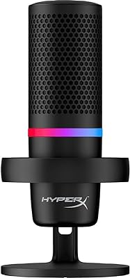 HyperX DuoCast – RGB USB Condenser Microphone for PC, PS5, PS4, Mac, Low-profile Shock Mount, Cardioid, Omnidirectional, Pop Filter, Gain Control, Gaming, Streaming, Podcasts, Twitch, YouTube, Discord