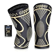 Copper Knee Support for women/Men with Strap (2 Pack) - Best Knee Compression Sleeve for Knee Pain Relief,Arthritis,Joint P…